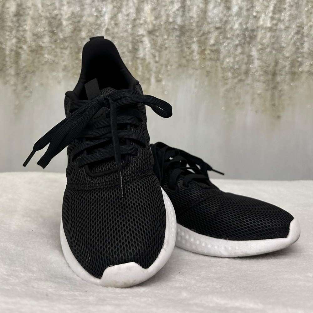 Adidas Women's Puremotion Running Shoes, Black/Black/White, Size 8